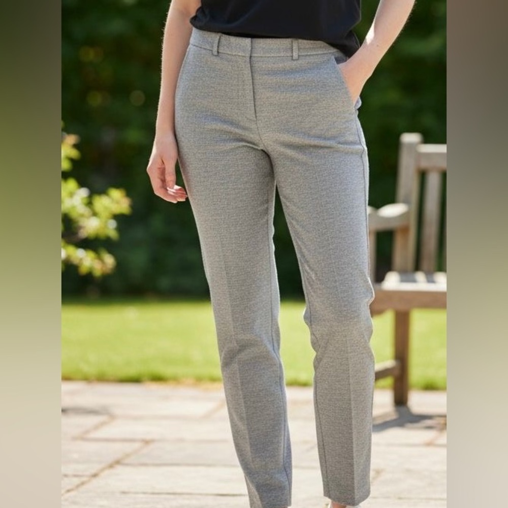 Elegant Women's Straight Leg Gray Pants